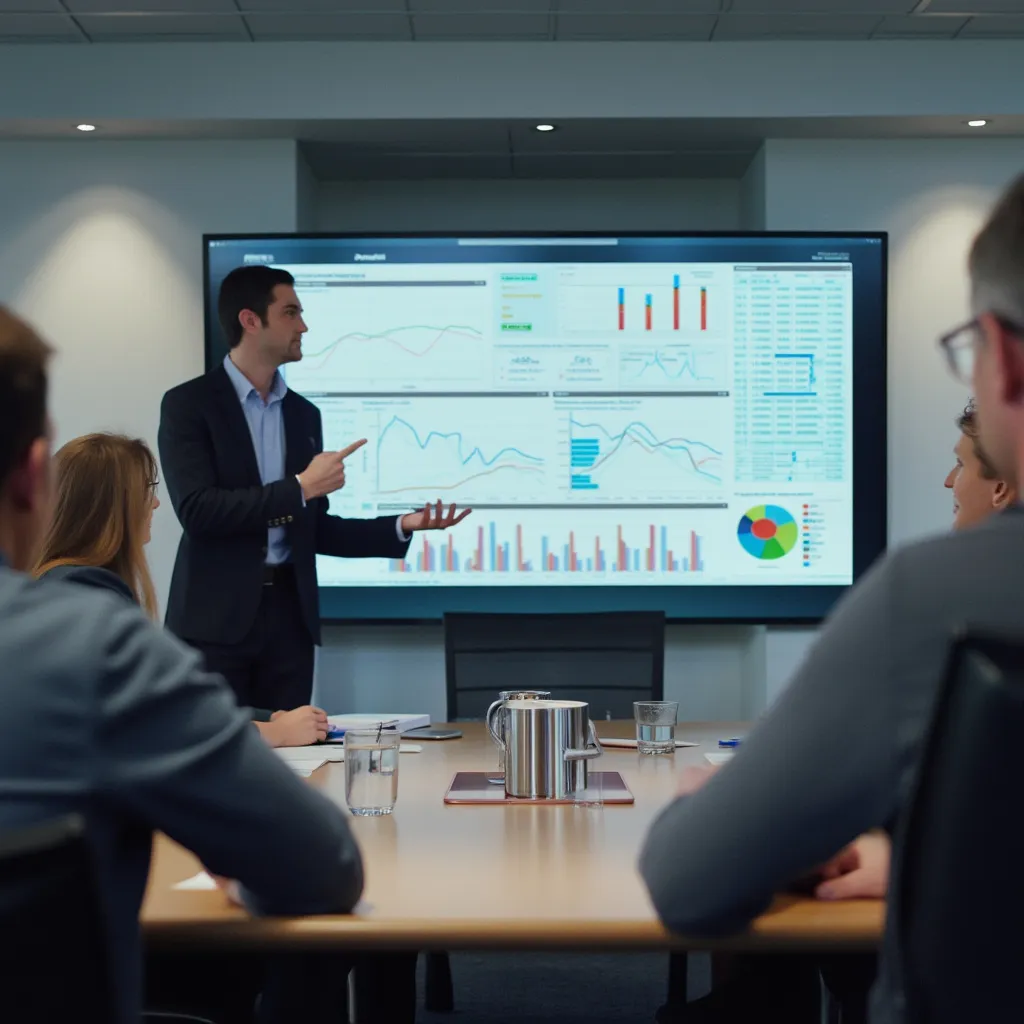 Consultant presenting strategy to clients